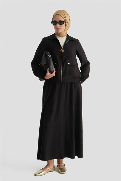 Armine Basic Ceketli Takım Siyah