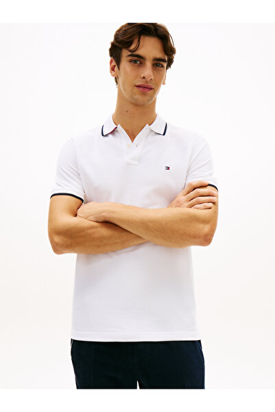 Tommy Hilfiger White Pique Undercollar Re