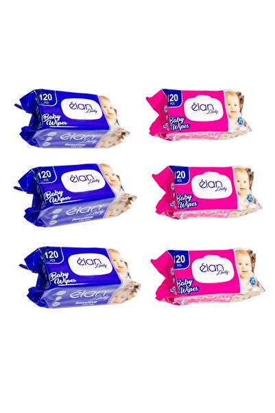 ELAN Pachet Servetele umede Baby Sensitive 120 buc x 6 pachete