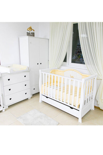 MAMO-TATO Patut bebe din lemn multifunctional Rigoletto -