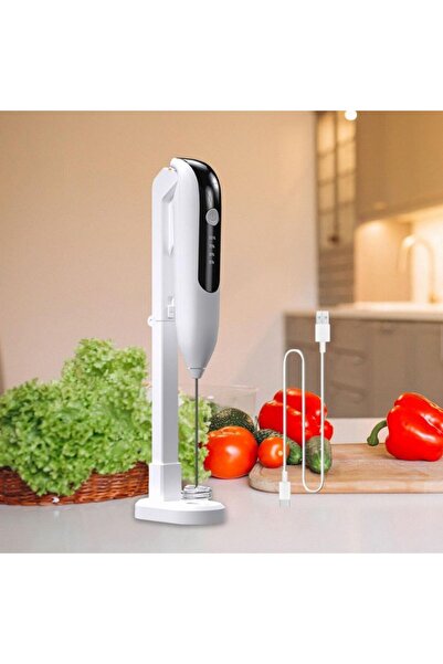 Generic عصا كهربائية لخفق الحليب، قابلة لإعادة الشحن، مضرب يدوي للقهوة، المات...