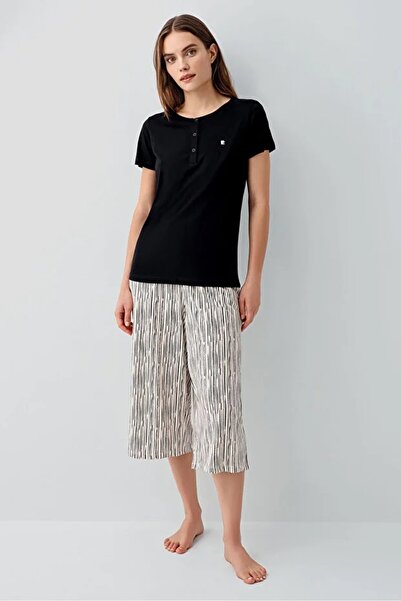 YUYİ P L E R R E C a R D L N ½50 Modal ½50 Cotton Buttoned Collar Short Sleev...