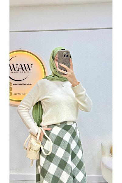 waw tesettür Tesettür Cepli Ekose Etek