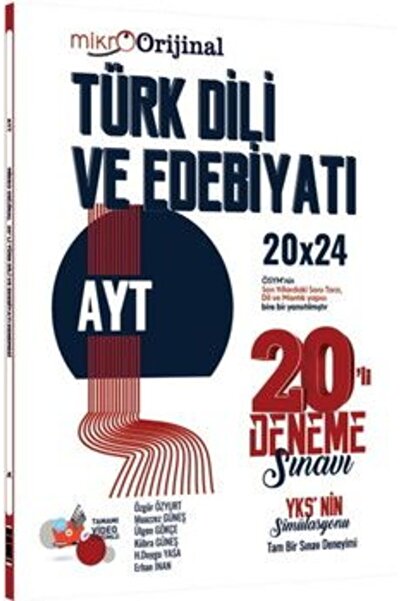 Orijinal Yayınları Orijinal Mikro AYT Türk Dili ve Edebiyatı 20 li Deneme Sınavı