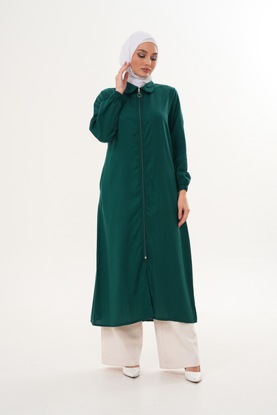 ZENA BY ÇETİN LEVENT Zippered Long Cap Robe