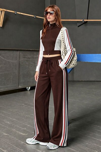 HAKKE Şerit Detaylı Fermuarlı Eşofman TAKIM