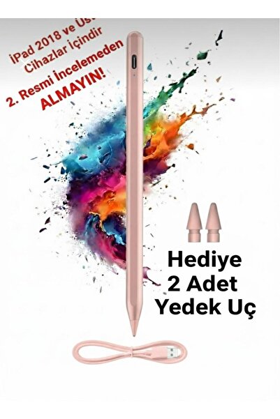 KTR TECH iPad Kalem A16 Air 6/7/8/9/10/11/12. Avuç Içi Red Palm Rejection Tab...