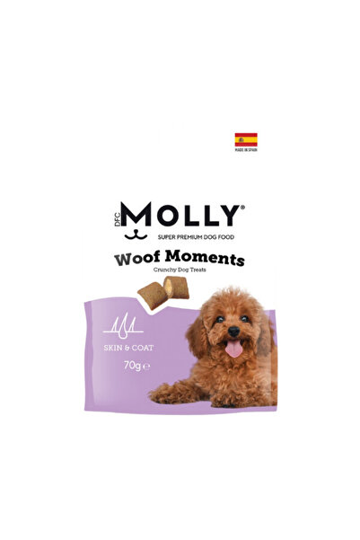 Molly Woof Moments Skin Coat Deri ve Tüy Bakımı Destekleyici Köpek Ödül Mamas...