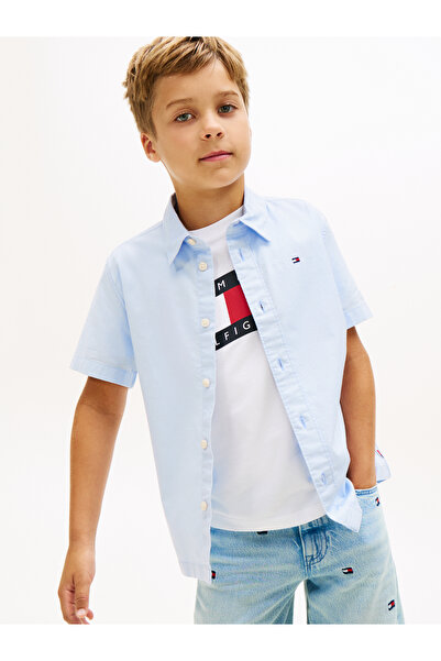 Tommy Hilfiger Blue Stretch Oxford Shirt