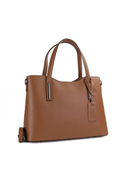 Posete Fagaras Michelle Leather Purse - Cognac, Genuine Leather Office Bag, H...