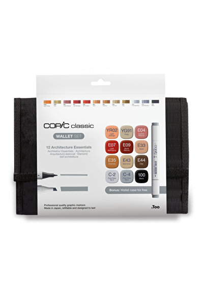 Copic CLASSIC CANTALI SET ARCHITECTURE ESSENTIALS 12 LI