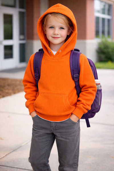 Baharoğlu Unisex Thessaloniki Fabric Cotton Winter School Wear Girls-Boys Hoo...