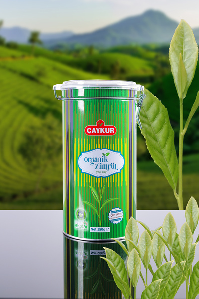 Çaykur ORGANİK ZÜMRÜT YEŞİL ÇAY 250 GR'LIK TENEKE KUTU 5 ADET