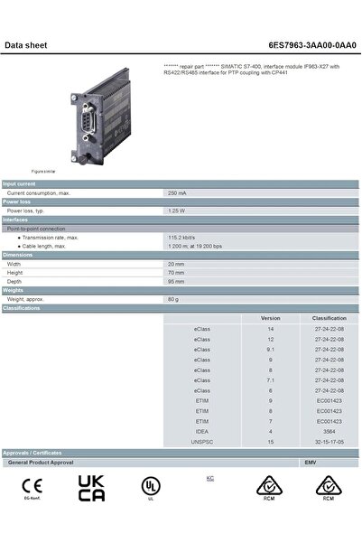Siemens 6ES7331-1KF02-0AB0 Analog Input Module – SM 331