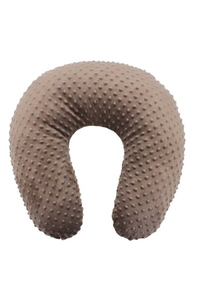 PRICHINDEL Pernă de alăptare cu husă detașabilă, Minky, maro