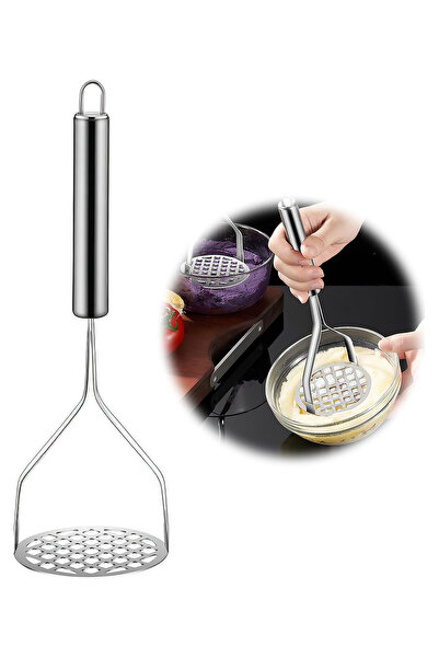 MEZİGARC Çelik Patates Ezici Sebze Ezme Püre Hazırlama İçin Dayanıklı Mutfak ...