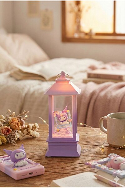 Homerest Dekoratif Işıklı Kar Küresi Fener Gece Lambası, Karakterli Pilli Bib...