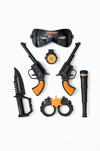 Akar Cowboy Oyuncak Seti Maske, Rozet, Kelepçe ve Aksesuarlar Çocuk Rol Oyun ...