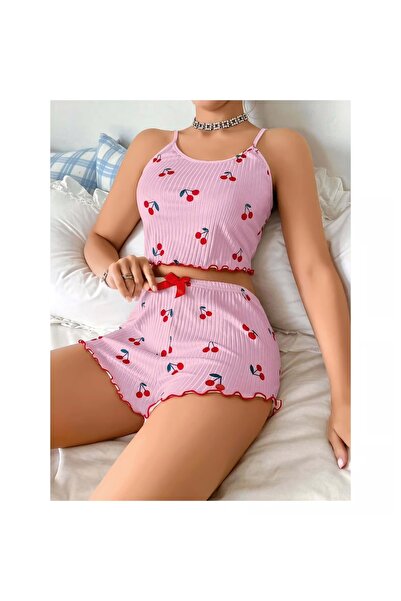 Redsaks Cherry Patterned Shorts Pajama Set