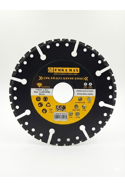 EMKA MAX Seramik-Taş-Alüminyum-PVC-Çelik Çok Amaçlı Kesme Diski
