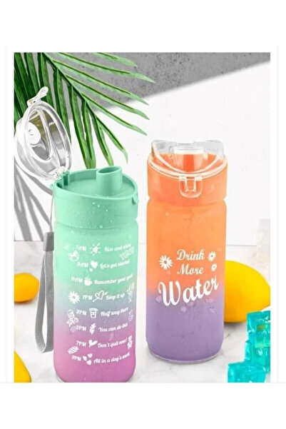 MHT Double Color Flask Water Bottle Glass Water Bottle Water Container