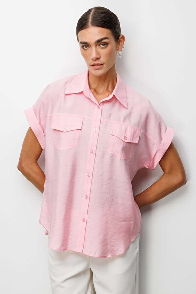 Ekol Короткий рукав сорочка з кишенями на капюшоні