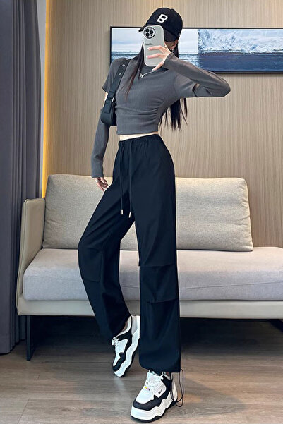 dorbe versatile wide-leg high-waisted string closure pants for women