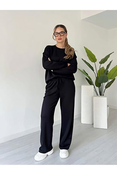 Elit Set de trening din țesătură modală pentru femei, set de sus și de jos, c...