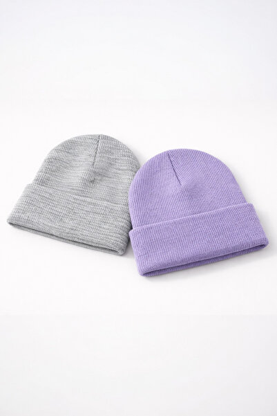 BLACK DEER Pachet de 2 berete unisex țesute pentru iarnă, cu textură moale, ț...