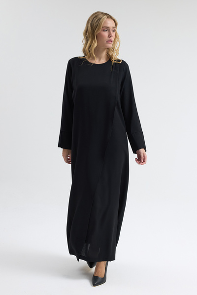 VAVİNOR Omuz Tokalı Elbise - Siyah