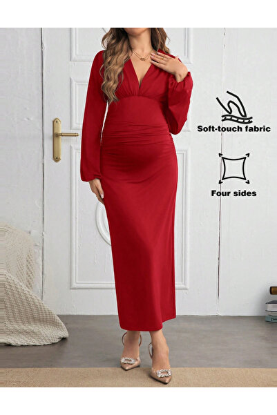 Sheya Sheya midi dress, red