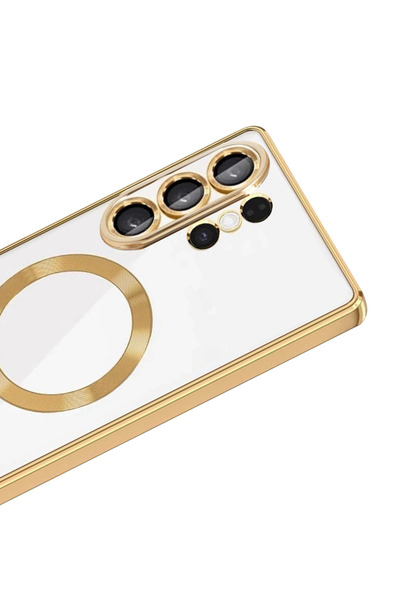 FREEDOM STOREE غطاء نيو فيس سامسونج جالاكسي S26 ألترا كروس مغناطيسي سيف - ذهبي