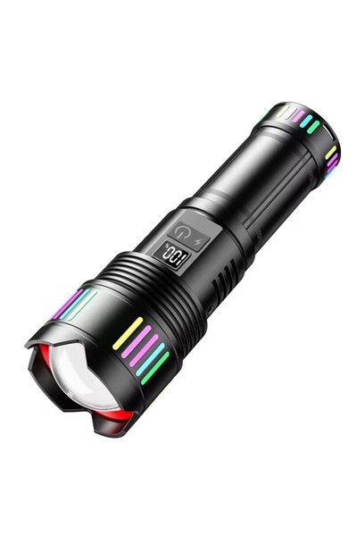 COBA Lanternă compactă 802-1, cu 4 baterii, neagră