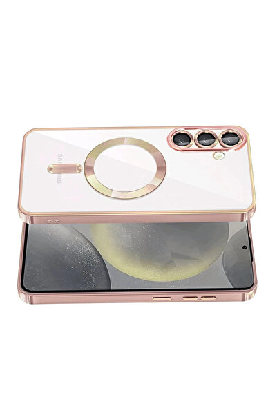 POYRAZ MARKET غطاء نيو فايس سامسونج جالاكسي إس 26 بلس كروس مغناطيسي - وردي