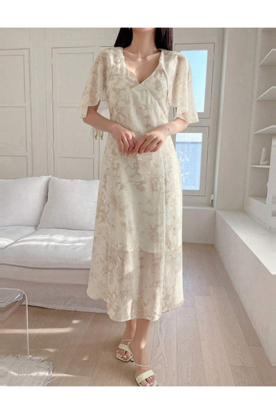 Sheya Sheya midi dress, cream