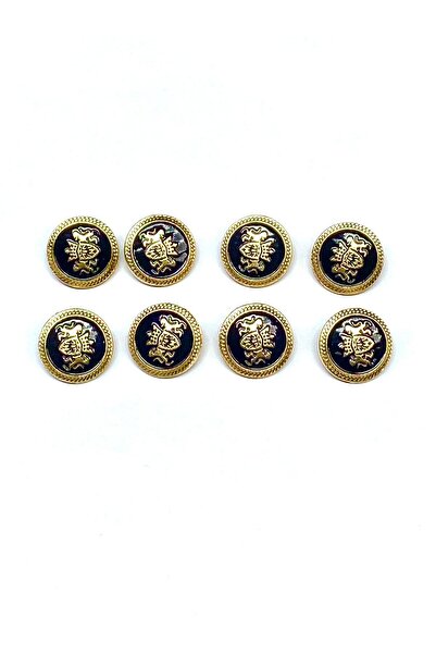 karantuhafiye Metal Button Black Gold Small Set of 8 / Double Lion Model / 1....