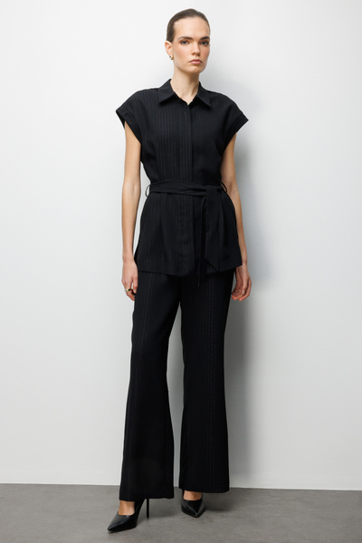 ON Παντελόνι με ρίγες με φαρδύ πόδι