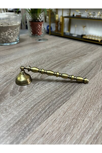 Mercan Tasarım Atölyesi DÖRT BOĞUMLU KISA MUM SÖNDÜRÜCÜ-ANTİK BRONZ