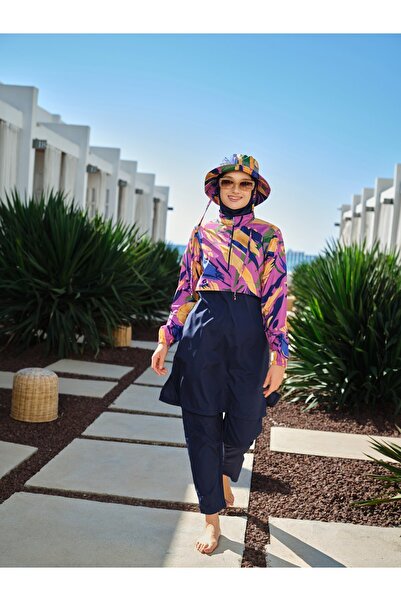 ALFASA Crop Look Hijab Swimsuit with Hat - Alf26312