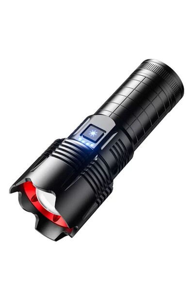 COBA Lanternă profesională de mână W552A, putere 2000 lumeni, neagră