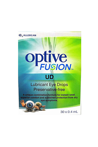 OPTIVE قوارير قطرات العين فيوجن يو دي، 30 × 0.4 مل