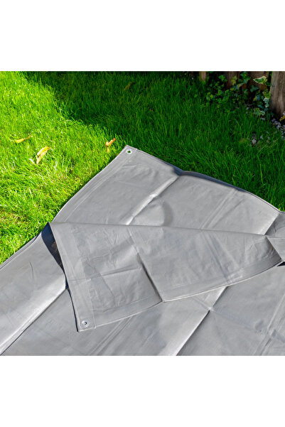 DİWWA 5x7 Metre Gri Lamineli Branda Çadır Kamp Matı Gölgelik Su Toz Geçirmez ...