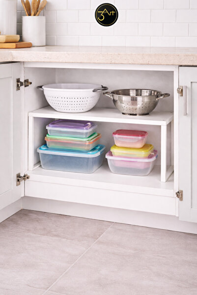 3Art Metal Dekorasyon Tic.Ltd.Şti Raf Düzenleyici - Dolap İçi Organizer - Mut...