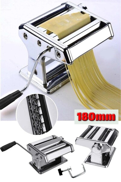 Kapris Büyük Boy Paslanmaz Çelik Manuel Erişte Ve Makarna Makinesı 180mm VD6176