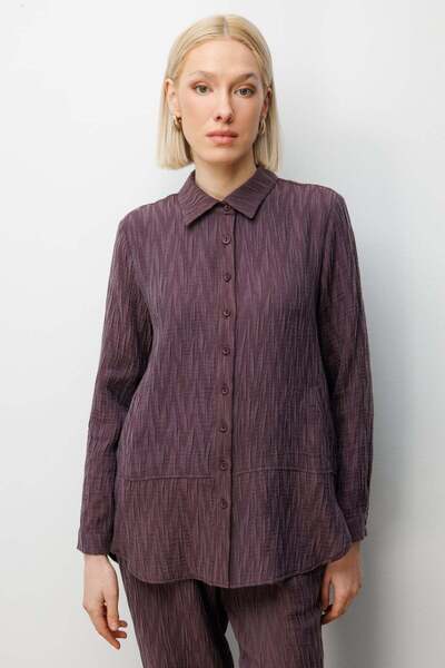 ON Kabartmalı Uzun Gömlek