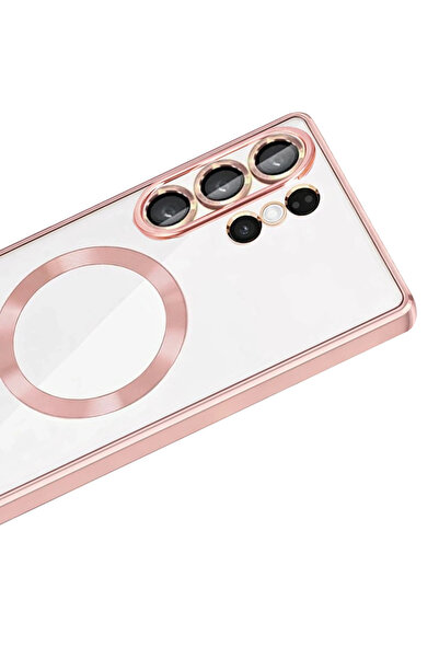 FREEDOM STOREE غطاء نيو فيس سامسونج جالاكسي S26 ألترا كروس مغناطيسي سيف - وردي