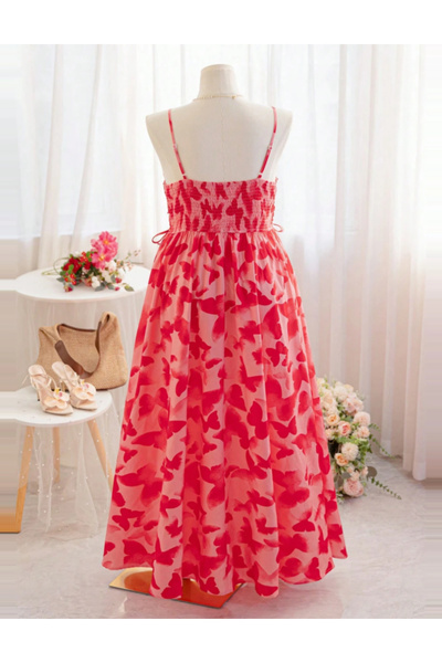 Sheya Curve+ maxi dress, pink