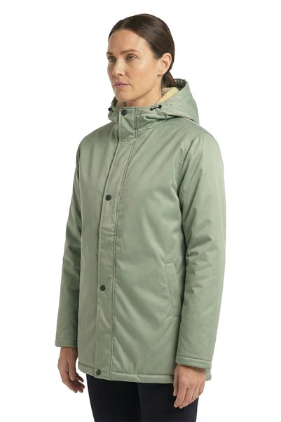 QAWWA Women's Fur-Lined Windproof Hooded Parka & Jacket & Coat