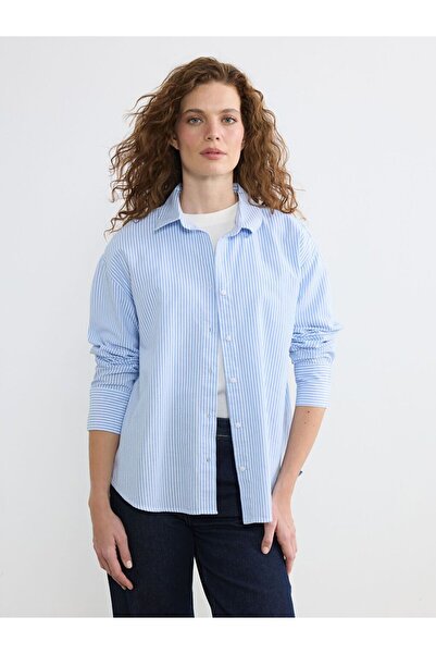 LC Waikiki Striped Poplin Women's Shirt