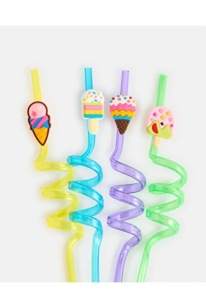 REDTAG Assorted Ice Cream Party Straw Set (4 Piece)
